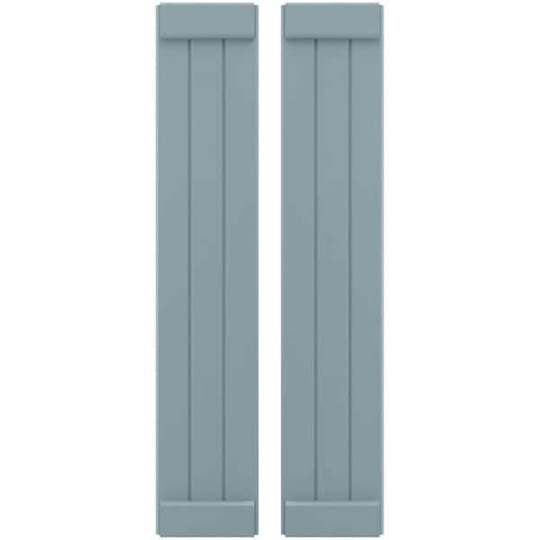 Ekena Millwork Americraft 3-Board Exterior Wood Joined Board-n-Batten Shutters w/ End Batten, ARW103BB311X77SBH, PR ARW103BB311X77SBH - main